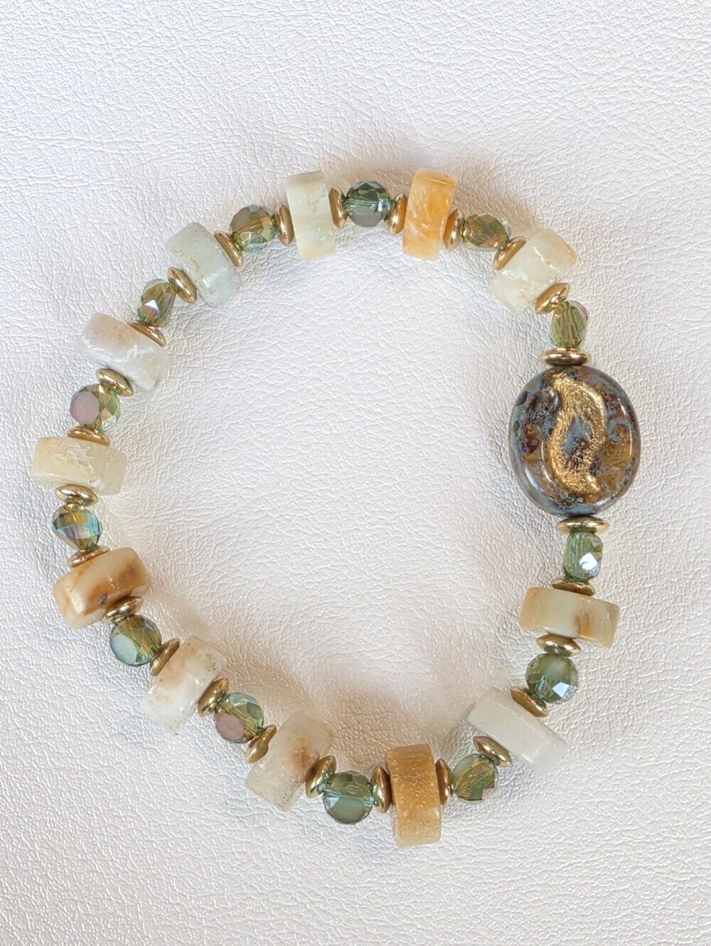 Handcrafted Beaded Bracelet- Earth-Tone